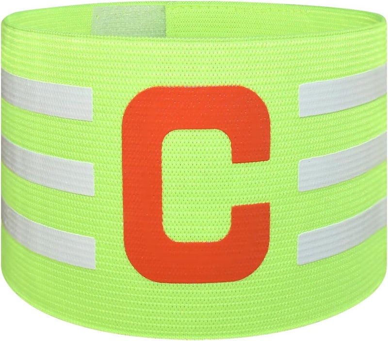 FUNAUPGO Sports Captain C Arm Band for Team Training, Unisex Elastic Soccer Captain Armband Adjustable Outdoor Football Player Captain's ArmBands for Adult - Image 1